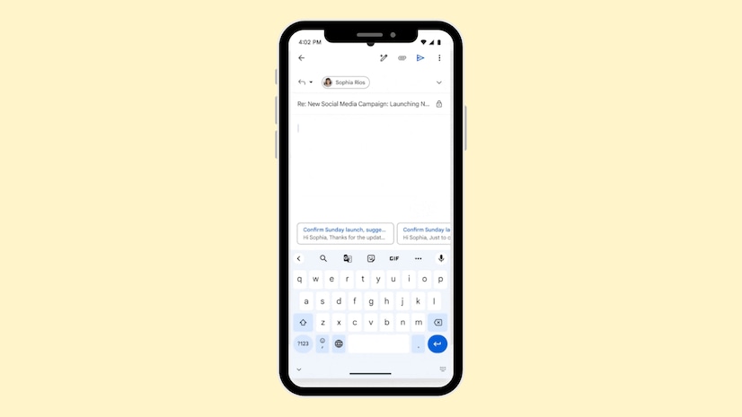 Contextual Smart Replies on Gmail app