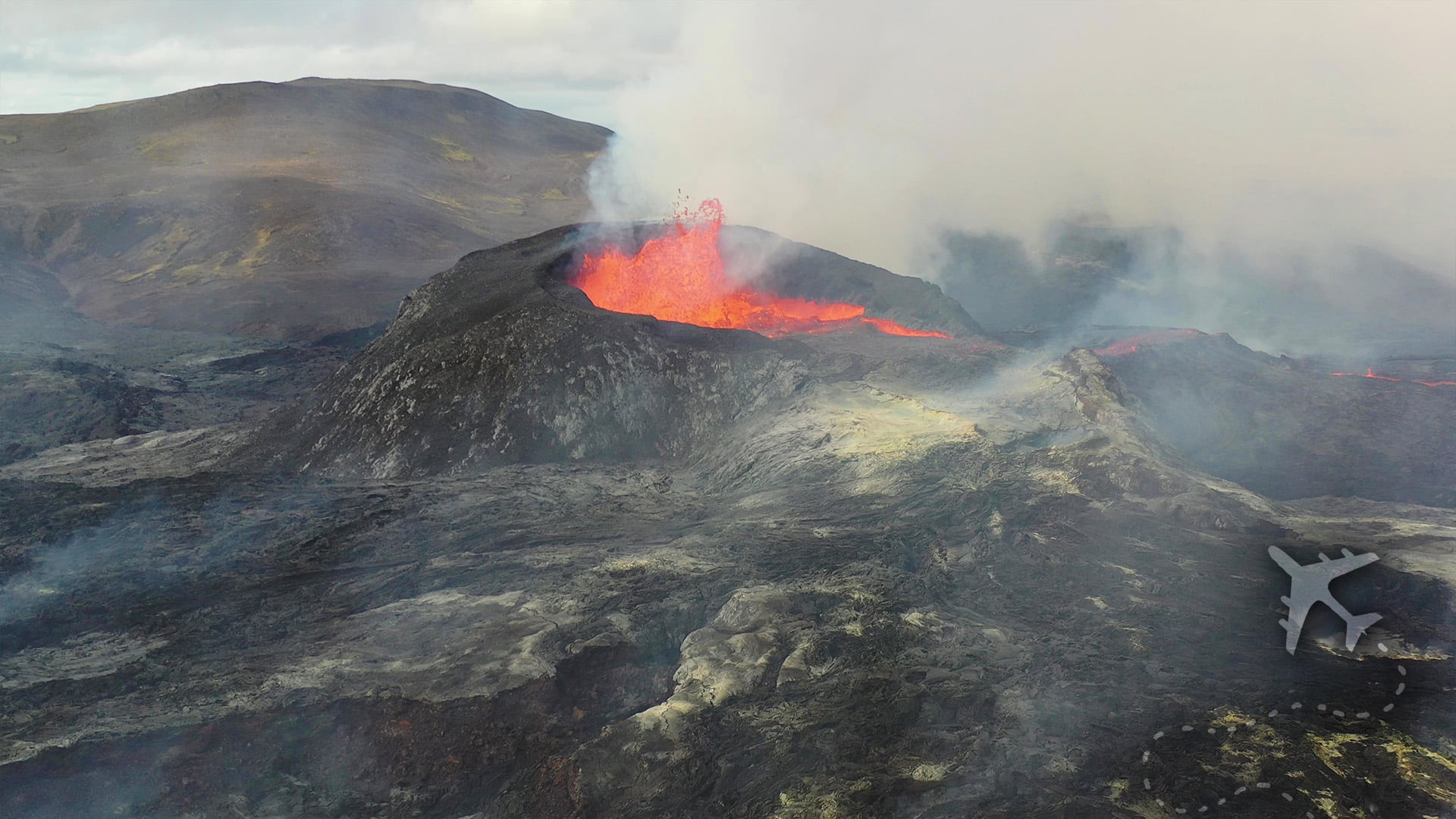 Fagradalsfjall lower lava field in Natthagi valley