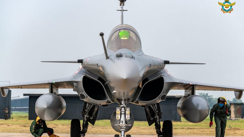 An Indian Air Force (IAF) Rafale aircraft at Air Force Station, Ambala. Photo credit: PIB