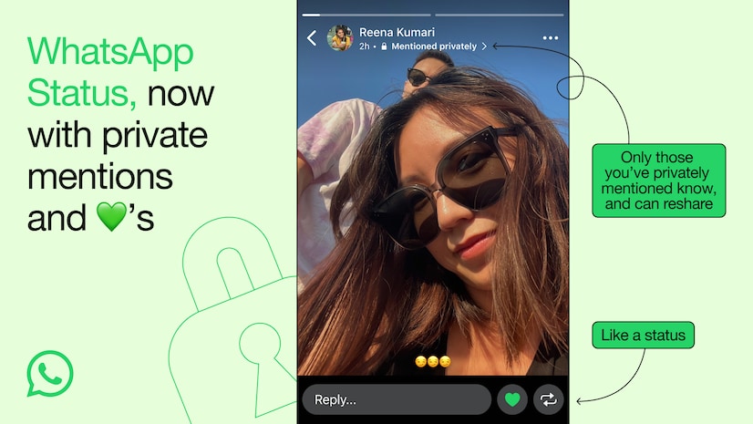 WhatsApp introduces likes, private mentions, and status resharing feature