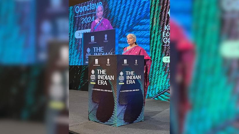 Finance Minister Nirmala Sitharaman delivers the Inaugural Address at the 3rd edition of Kautilya Economic Conclave in New Delhi | Photo: X/ @nsitharamanoffc