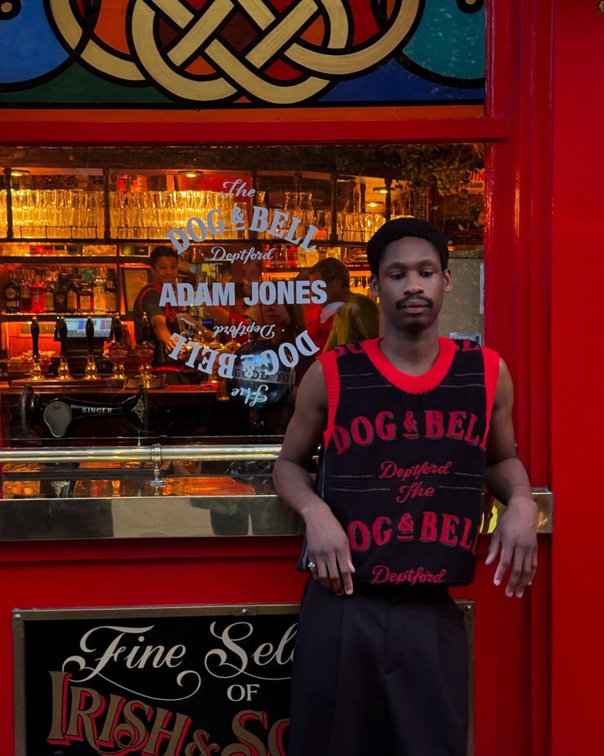 This vest made of Deptford’s Dog & Bell beer towels has become the new South London status symbol